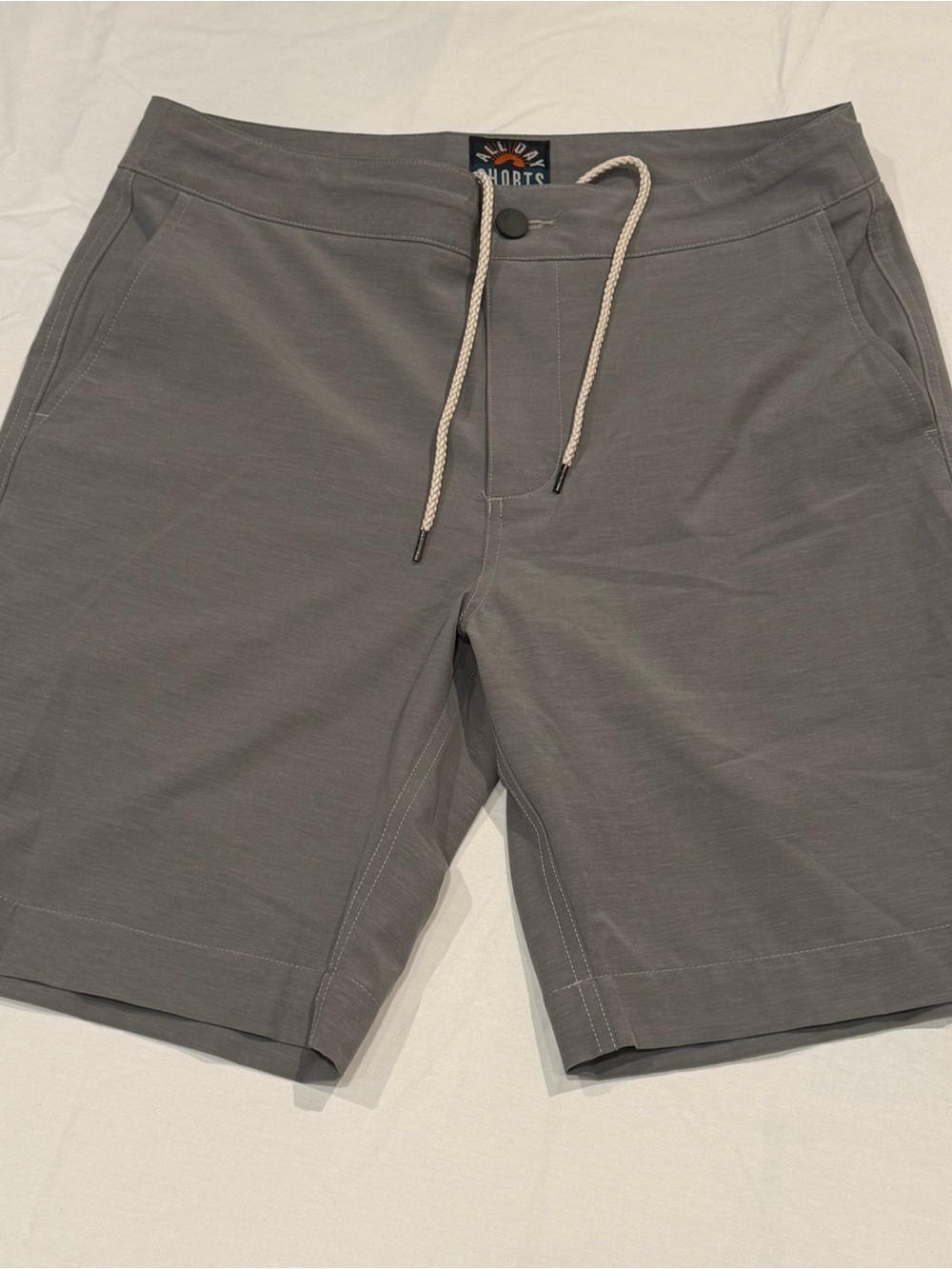 Faherty All Day Shorts Mens 31 Gray Chino 34x9 Stretch Travel Casual Summer